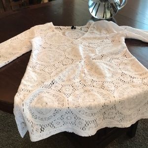 WOMENS Medium Bathing Suit cover up in white lace!